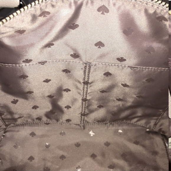 Kate Spade Larchmont Avenue Mini Layla Blush Cream Pebbled Leather Studs EUC